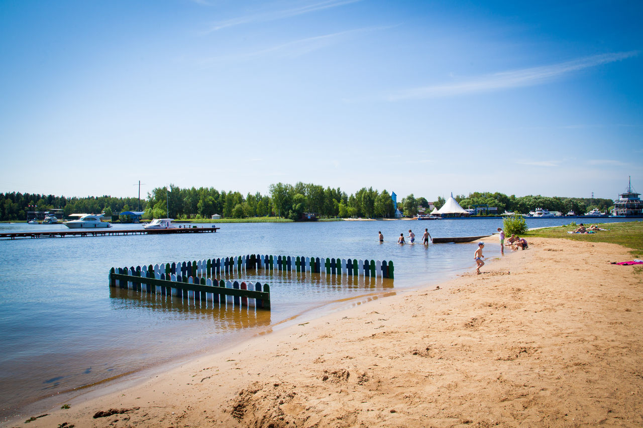 пляж на пироговском водохранилище